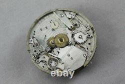 Antique Unbranded QUARTER REPEATER Chronograph Movement & Dial. Running