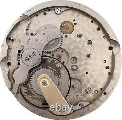 Antique Unsigned Agassiz Chronograph Pocket Watch Movement Swiss Incomplete