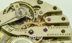 Antique Vacheron&Constantin pocket watch movement c1900's for repair. 29mm