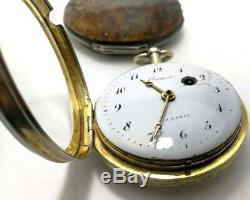 Antique Verge Fusee Movement Breguet A Paris Tortoise Pocket Watch