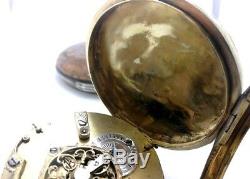 Antique Verge Fusee Movement Breguet A Paris Tortoise Pocket Watch