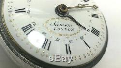 Antique Verge Fusee Movement Samson London Pocket Watch