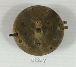 Antique Verge Fusee Pocket Watch Movement Bishop London C18th Untested