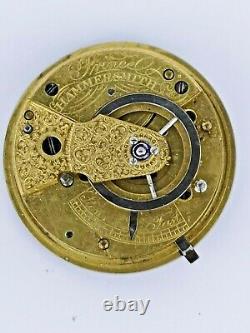 Antique Verge Pocket Watch Movement with Superb Silver Dial for Repair (M129)