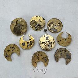 Antique Vintage Pocket Watch Movements (Spares Or Repair)