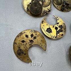 Antique Vintage Pocket Watch Movements (Spares Or Repair)