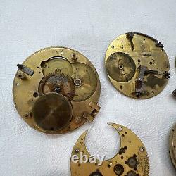 Antique Vintage Pocket Watch Movements (Spares Or Repair)