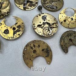 Antique Vintage Pocket Watch Movements (Spares Or Repair)