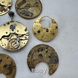 Antique Vintage Pocket Watch Movements (Spares Or Repair)