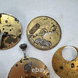 Antique Vintage Pocket Watch Movements (Spares Or Repair)