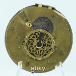 Antique W Holtz Berlin Key Wind Verge Fusee Pocket Watch Movement Germany