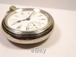 Antique WALTHAM 17 J Wind Pocket Watch 18S PS BARTLETT 2 tone movement serviced