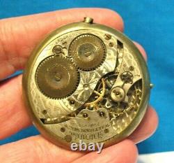 Antique Waltham Pocket Watch Movement For Parts Repair