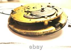 Antique Watch Movement Fusee Verge EScapement (Quarter Repeater)