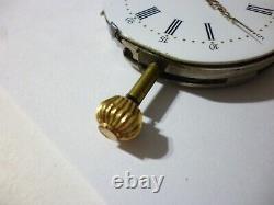 Antique Xfine Pocket Watch Movement Works and stops Very Good Condition