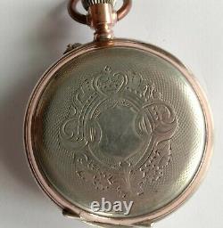 Antique, pocket watch. Cylinder movement. Working