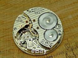 Antique pocket watch movement Hamilton 992B circa 1948 21 jewel railroad 16S