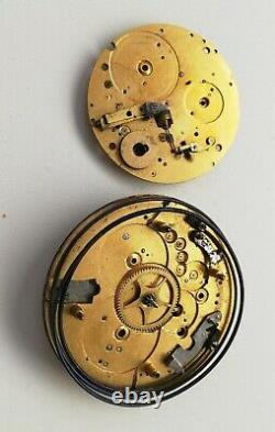 Antique pocket watch movement repeater fusee verge