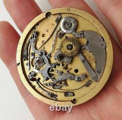 Antique pocket watch movement repeater fusee verge