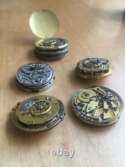 Antique quarter repeater pocket watch movements for parts