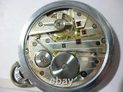 Arcadia Pocket Watch Swiss Made 45,5mm Diameter Bluish Hands Rare Movement