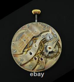 Art Deco 1925 Longines Tiffany & Co Cal 17.89. ABC Pocket Watch Movement WORKS