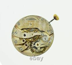 Art Deco 1925 Longines Tiffany & Co Cal 17.89. ABC Pocket Watch Movement WORKS