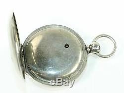 Aurora Pocket Watch 18 Size Keywind & Keyset Low Serial Number Runs Ol06