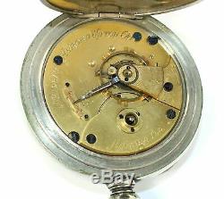 Aurora Pocket Watch 18 Size Keywind & Keyset Low Serial Number Runs Ol06