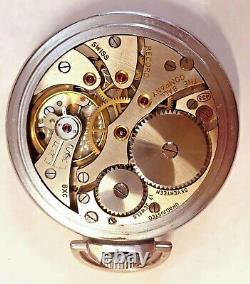 BALL Railroad Pocket Watch Mint dial & movement, silver nickel case