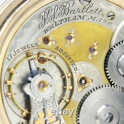 BIG 1904 Waltham 17 Jewel PS Bartlett Pocket Watch Two Tone Movement Heavy 18s