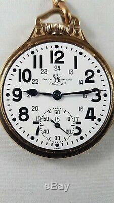 Ball Standard Cleveland Rail Road certified Pocket Watch very nice movement