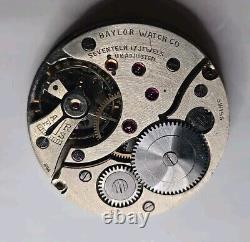 Baylor Model 35 Montgomery Pocket Watch Movement 43mm Good Balance