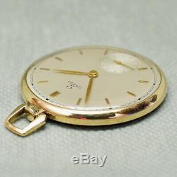 Beautiful 14k Gold Omega Of Pocket Watch C. 1944 Rare Case & 37.5t-17p Movement