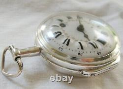 Beautiful French rare skeletonlized verge fusee Pocket Watch, movement ca 1750