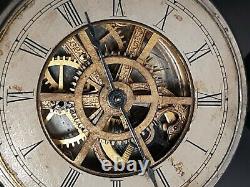 Benedict and Burnham Pre Waterbury Rotary Long Wind Skeleton Pocket Watch Runs