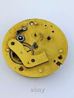 Bicknell & Co London Rare Cylinder Escapement Pocket Watch Movement (Z27)