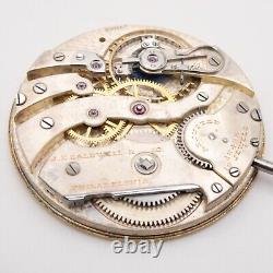 C. H. Meylan 39.7 x 6 mm 19-Jewel Antique Pocket Watch Movement, Running