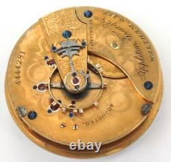 C1891 WALTHAM A. T. &Co 18S 15J LEVER SET MENS POCKET WATCH MOVEMENT