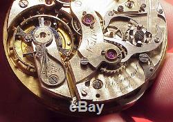 CL Guinand Locle Split Chronograph 30m Register Movement 45MM Pocket Watch