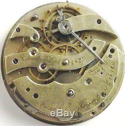 Charles E. Jacot Pocket Watch Movement Fully Jeweled Spare Parts/Repair