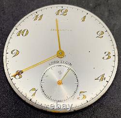 Chevrolet Pocket Watch Dial 1949 Lord Elgin 21j Gr 543 Movement Advertising 5425