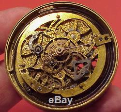 Chinese Market 51mm Skeleton 1/4 Repeater on back Verge Fusee Pocket Watch