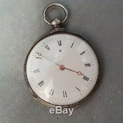 Chinese market antique extra thin pocket watch Fleurier 1800s unusual movement