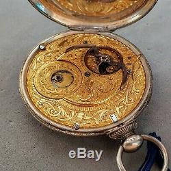 Chinese market antique extra thin pocket watch Fleurier 1800s unusual movement