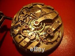 Chronograph Girard Perregaux (not Sealed) Pocket Watch Movement And Enameld Dial
