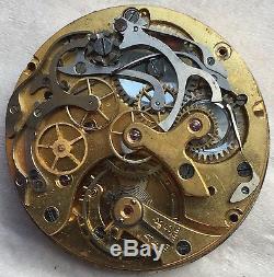 Chronograph Pocket Watch movement & enamel dial 43,5 mm. In diameter stem to 12