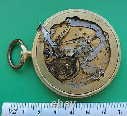 Chronograph repeater pocket watch movement for repair/restore