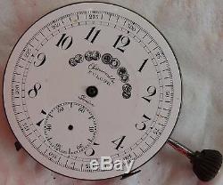 Chronometre Fulgor Repeater & Chronograph Pocket Watch movement & enamel dial