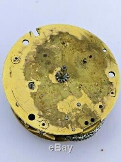 Circa 1690-1700 Garon, London Verge Fusee Pocket Watch Movement Ticking (R89)